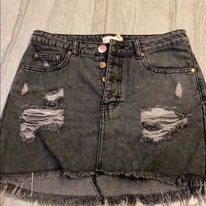 Vestique Black Denim Skirt